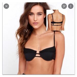 NEW! Tavik 'Kora' Underwire Caged Black Bikini Top - size Small in Black.